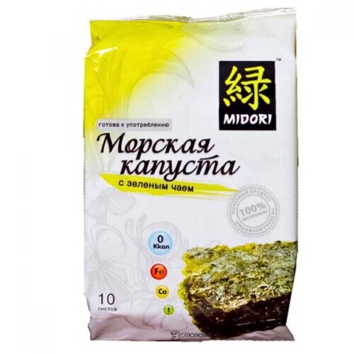 Морская капуста с зелёным чаем