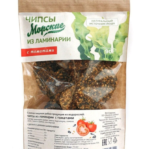Морские чипсы из ламинарии с томатом 90 гр.