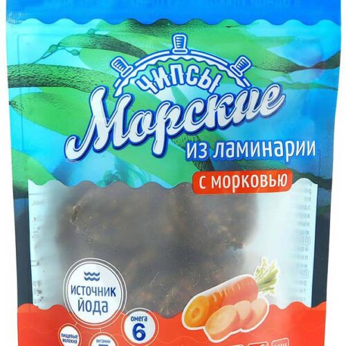 Морские чипсы из ламинарии с морковью 90 гр.