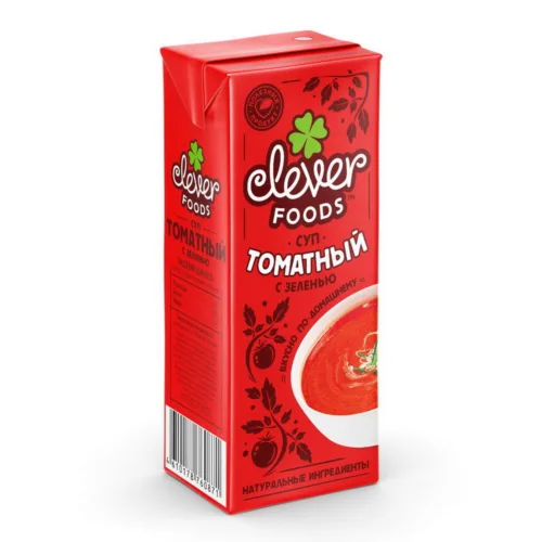Томатный суп с зеленью "Clever Foods" 200мл. РБ